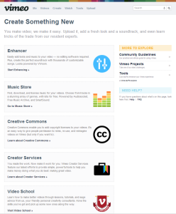 Vimeo video creation tools