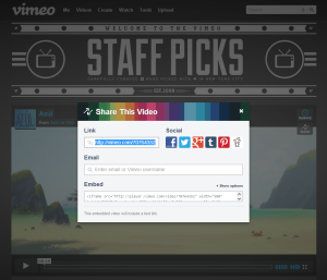 Vimeo Social Sharing