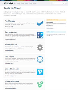 Vimeo video tools